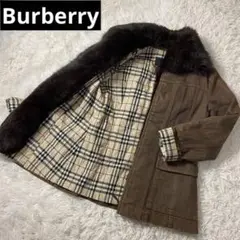 ☆美品☆ Burberry デニムジャケット ラビットファー コート ライナー付