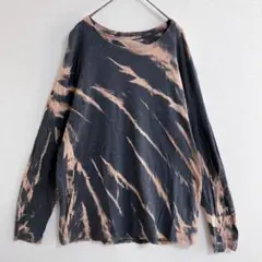STAFFORD タイダイ柄 ロングスリーブTシャツ XL　ダークグレー　長袖