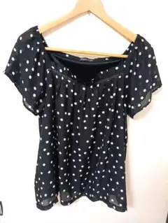 【最終値下げ】Rimsby Field ドット柄トップス 黒 透け感 Lサイズ