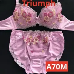 新品未使用 トリンプ Ａ７０ 可愛いブラ＆ショーツ Ｍ セット