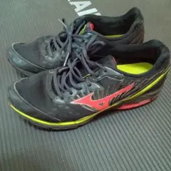 ミズノ MIZUNO WAVE RIDER 16 ブラック×レッド