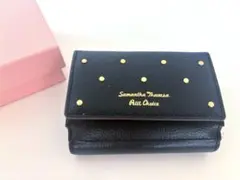 【匿名配送】新品　サマンサ 折り財布　黒　スタッズ　ドット　ゴールド
