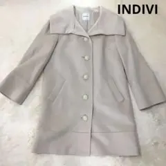 ロングコート インディヴィ INDIVI アンゴラ ウール