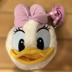 美品　ディズニー デイジー お顔型パスケース