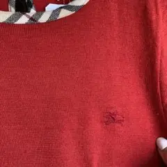 Burberry Blue Label 半袖ニット M レッド