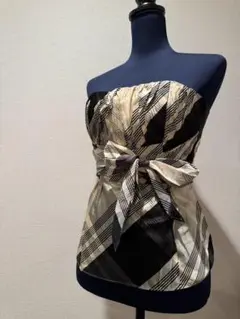 ナネットレポー ✨ストライプ ビスチェ 黒・白・ベージュ
