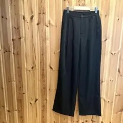 【ラックヴェール】パンツ　ポケット付　スリット入　ブラック　綺麗め　小さいサイズ