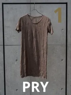 PRY Craft Fabric Layered U-neck T-shirt