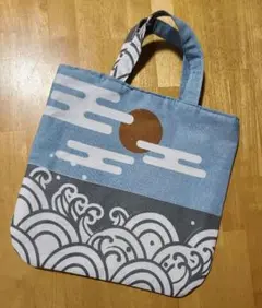 手ぬぐいバック②　富士山