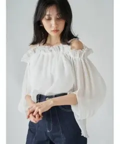 SNIDEL シフォンブラウス