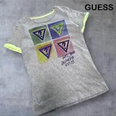 GUESS　パネルロゴ　半袖Tシャツ　GREY　128cm