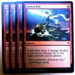 MTG 二股の稲妻　Forkd Bolt DDP 英　4枚セット！　マジック