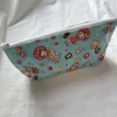 文化人形はなちゃん　レトロ　ポーチ