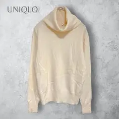 【UNIQLO ユニクロ】　カシミヤタートルネックセータニット　柔らか素材　無地