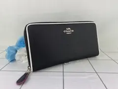 ☆COACH☆ 長財布 ブラック ホワイト縁取り