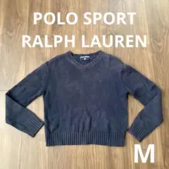 POLO ポロラルフローレン 長袖 ニット ネイビー Mサイズ レディース