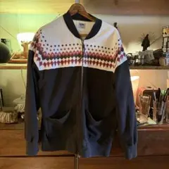 フェローズ　雪柄 ジップアップスウェット XL Pherrow's