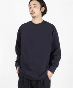 ATON FRESCA PLATE OVERSIZE ロングスリーブ カットソー
