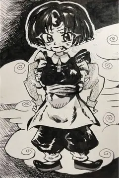 【621】 オリジナル 手描きイラスト OC ペン画 直筆原画 一点物
