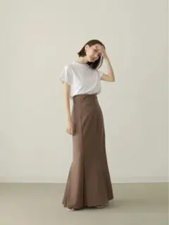 louren mermaid pleats skirt