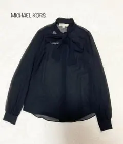 【新品】 MICHAEL KORS ボウタイ　シアー　ブラウス