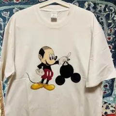 ハゲてるミッキー ロンT Tシャツ 半袖 ティーシャツ 白 可愛い 攻め