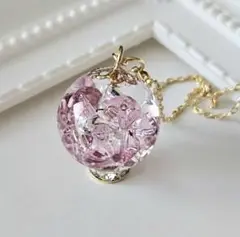 1745.スワロ入り♡ 球体レジンネックレス♡