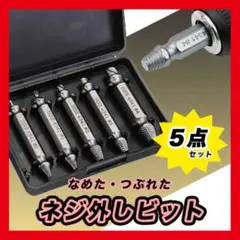 なめたネジ外し 5本セット つぶれたネジ ドリル ビット 除去 工具 ねじ外し