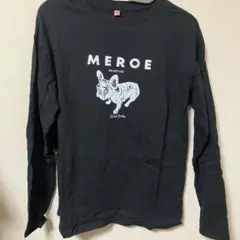 ロング プリントTシャツ ブラック 綿100%