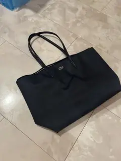 LACOSTE プチピケラージトートバッグ ネイビー