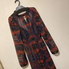 ameri vintage PAISLEY PLEATS DRESS