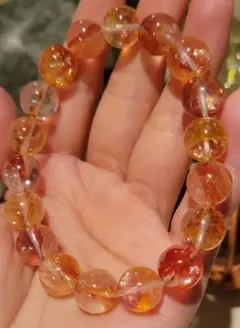 高品質5Aランク財力を呼び込む錦鯉　水晶オーロラクォーツブレスレット