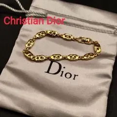 美品 Christian Dior CDロゴ ブレスレット ゴールド ビンテージ