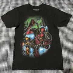【美品】MARVEL デッドプール ウルヴァリン Tシャツ Sサイズ 黒