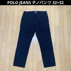【良品】POLO JEANS ポロジーンズ チノパンツ ストレート ブラック L