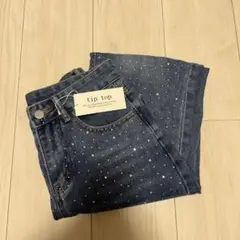 「新品未使用」tip top ラインストーンデニムパンツ S