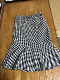 ギンガムチェック ロングスカート　大きいサイズ　4L