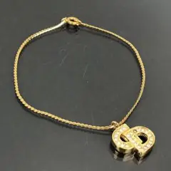 ディオール Dior CD ラインストーン ゴールド ブレスレット