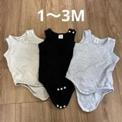 【1〜3M】海外子供服　ノースリーブロンパース