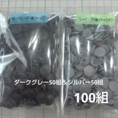 ②プラスナップ　合計100組　ＫＡＭ12mm（T5）ツヤなし　2色セット