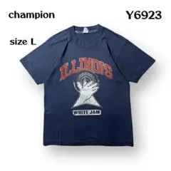 【即購入OK】champion 80’s 半袖Tシャツ　サイズL　ネイビー