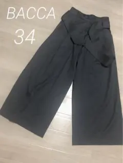 【美品】BACCA グレーパンツ　ワイドパンツS