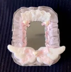 【トレカケース】 ♡ ハート レース フリル ピンク 白 ホワイト
