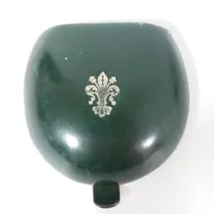 R129　グリーンレザー コインケース フルール・ド・リス