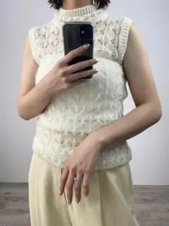 Dolce u0026 Gabbana ノースリーブサマーニット モヘア ホワイト