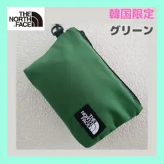 韓国限定✨ノースフェイス ポーチ マルチケース ミニマルチポーチ 小物ケース 緑
