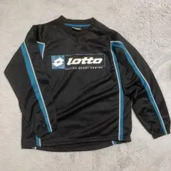 lotto 長袖シャツ L 黒/青 スポーツウェア 記名あり