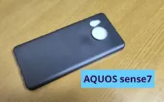 AQUOS sense7 TPUケース マットブラック スマホケース 【中古】