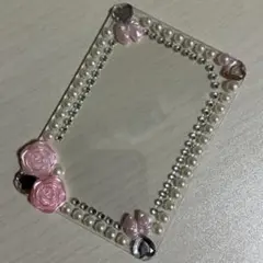 トレカケース デコ B8 硬質ケース 桃④