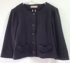 【private label】ノーカラージャケット ブラック